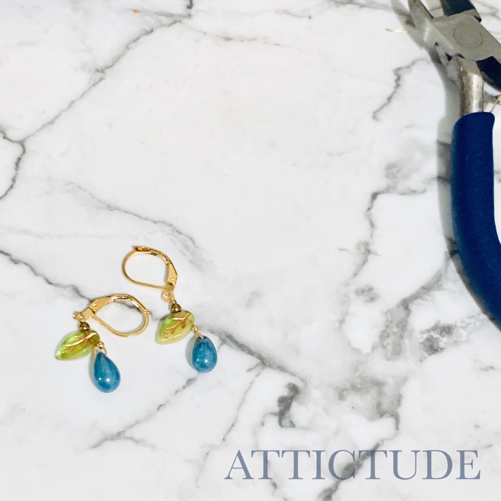 Handmade Earrings: {Eden} Blueberry Drops